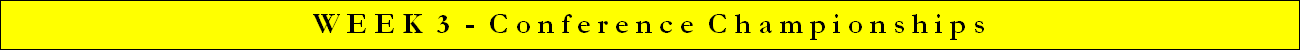 W E E K  3  -  C o n f e r e n c e  C h a m p i o n s h i p s