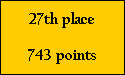 27th place

743 points