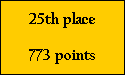 25th place

773 points