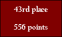 43rd place

556 points