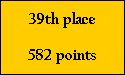 39th place

582 points